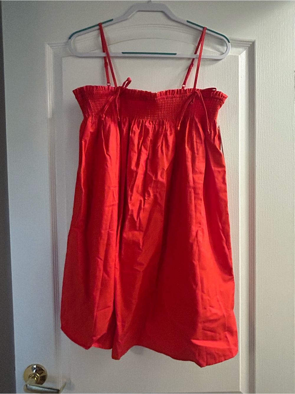 No Boundaries Bright Red Smocked Mini Dress